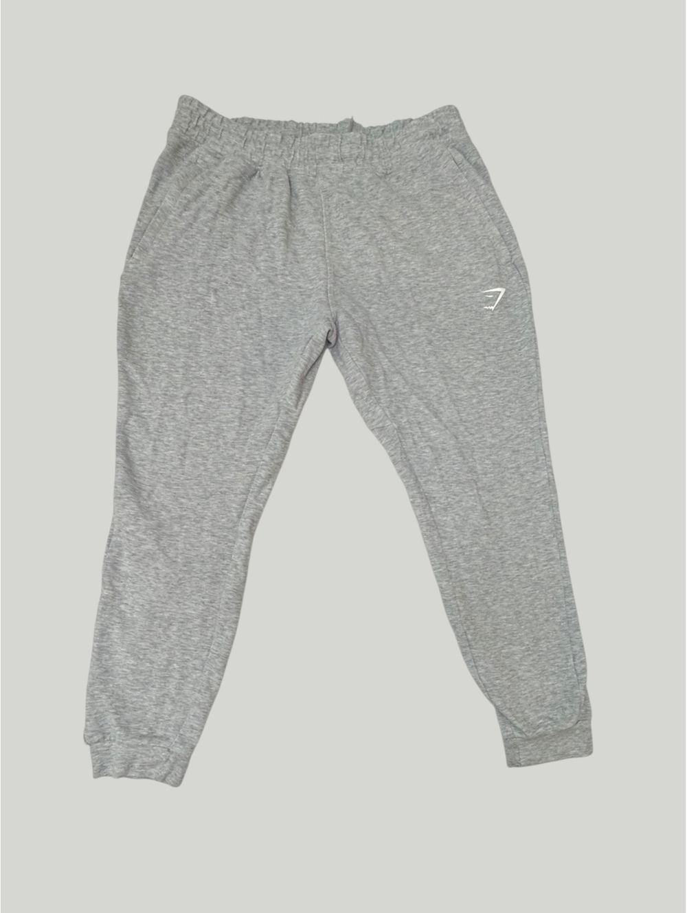 Gymshark Mens XL Joggers Gray Marl Sweatpants Tapered Cuffed Athletic Logo